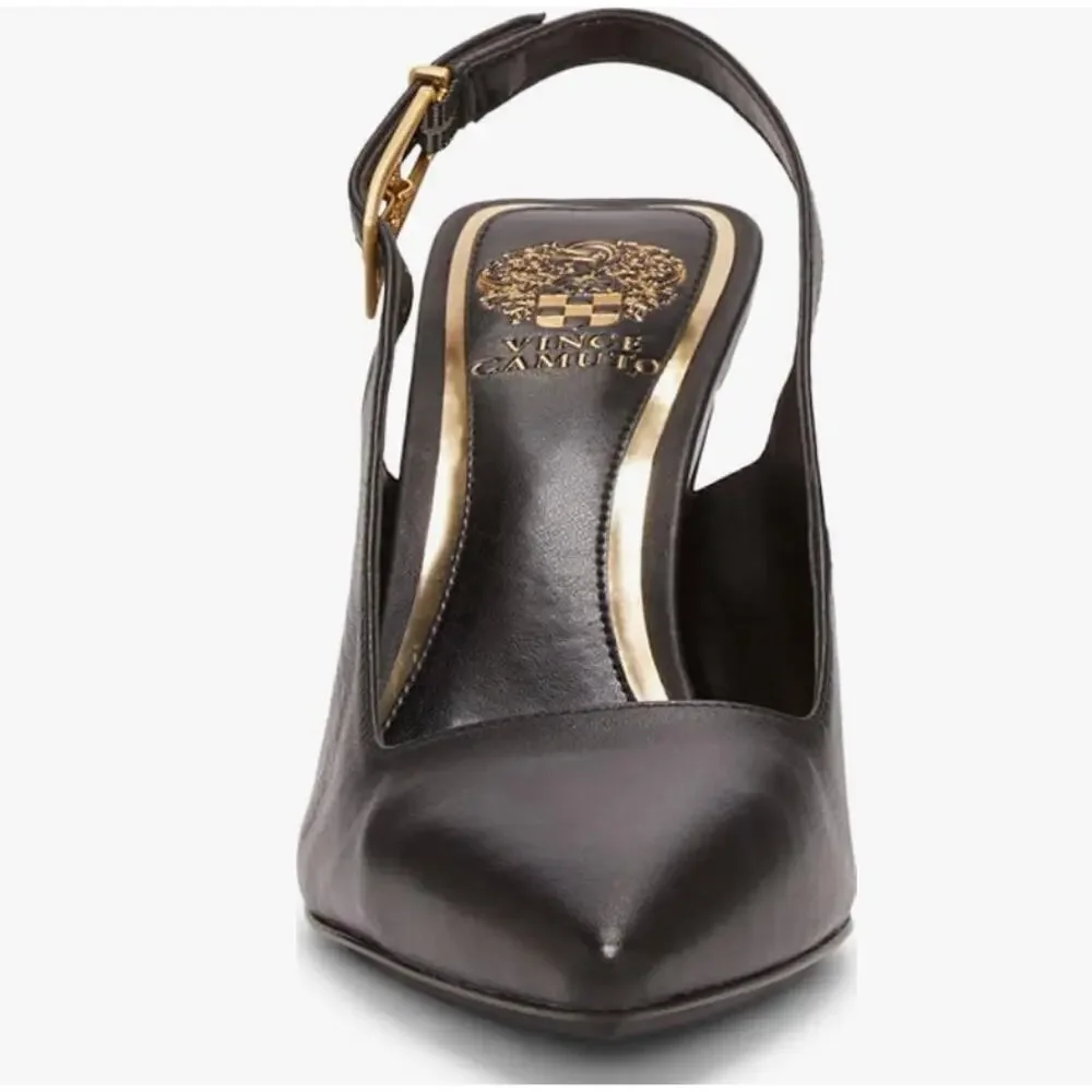 NEW Vince Camuto Brendie Sling Back Heels Black Size 11M Glamour Shoes Office - Picture 3 of 8
